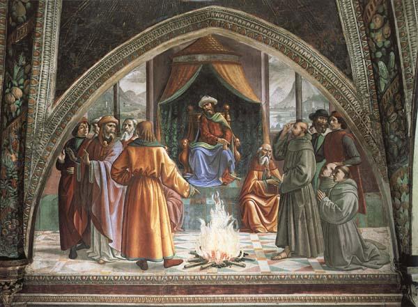 Domenicho Ghirlandaio Feuerprobe des Hl.Franziskus vor dem Sultan Spain oil painting art
